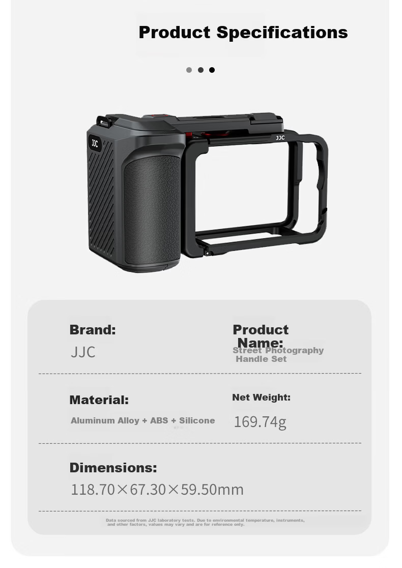 JJC DJI Action 6 Street Shooting Cage Handle Sports Camera Kit Osmo A6 Protective Case Expansion Accessories Ultra-Light Metal Aluminum Alloy 12