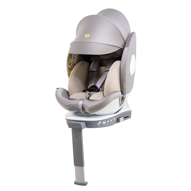 EURO KIDS 0-12 Years Safety Car Seat 360° Rotatable Newborn Vehicle Seat New National Standard Xingtu Air Seagull Gray