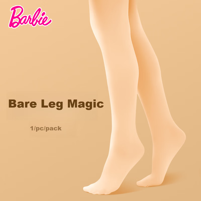 Barbie Children's Spring and Autumn Tights Nude Color Dance Stockings Thin Skin-tone Long Socks for Girls