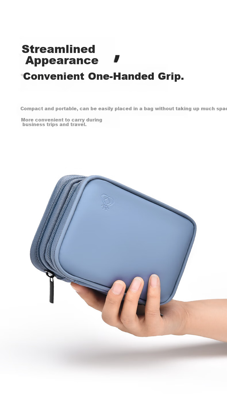 DiYi Workshop 2.5 Inch Portable External Hard Drive Case Compatible with Power Banks Xiaomi KuTai Huawei Digital Accessories Storage Bag Data Cable SSD Protective Sleeve 6