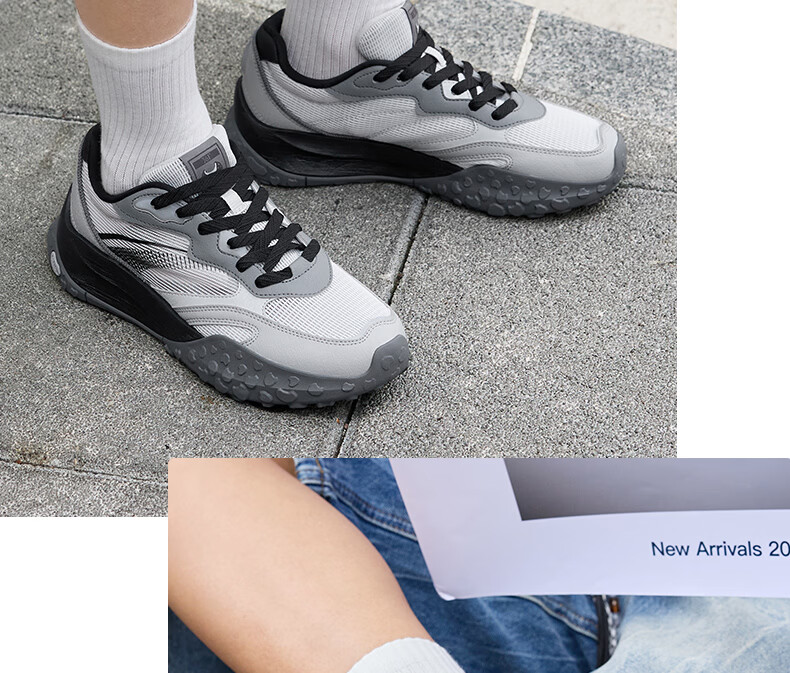 361° Men's Su Bing 3 Spring Summer Retro Casual Thick Sole Dad Sneakers 672616773-2 21