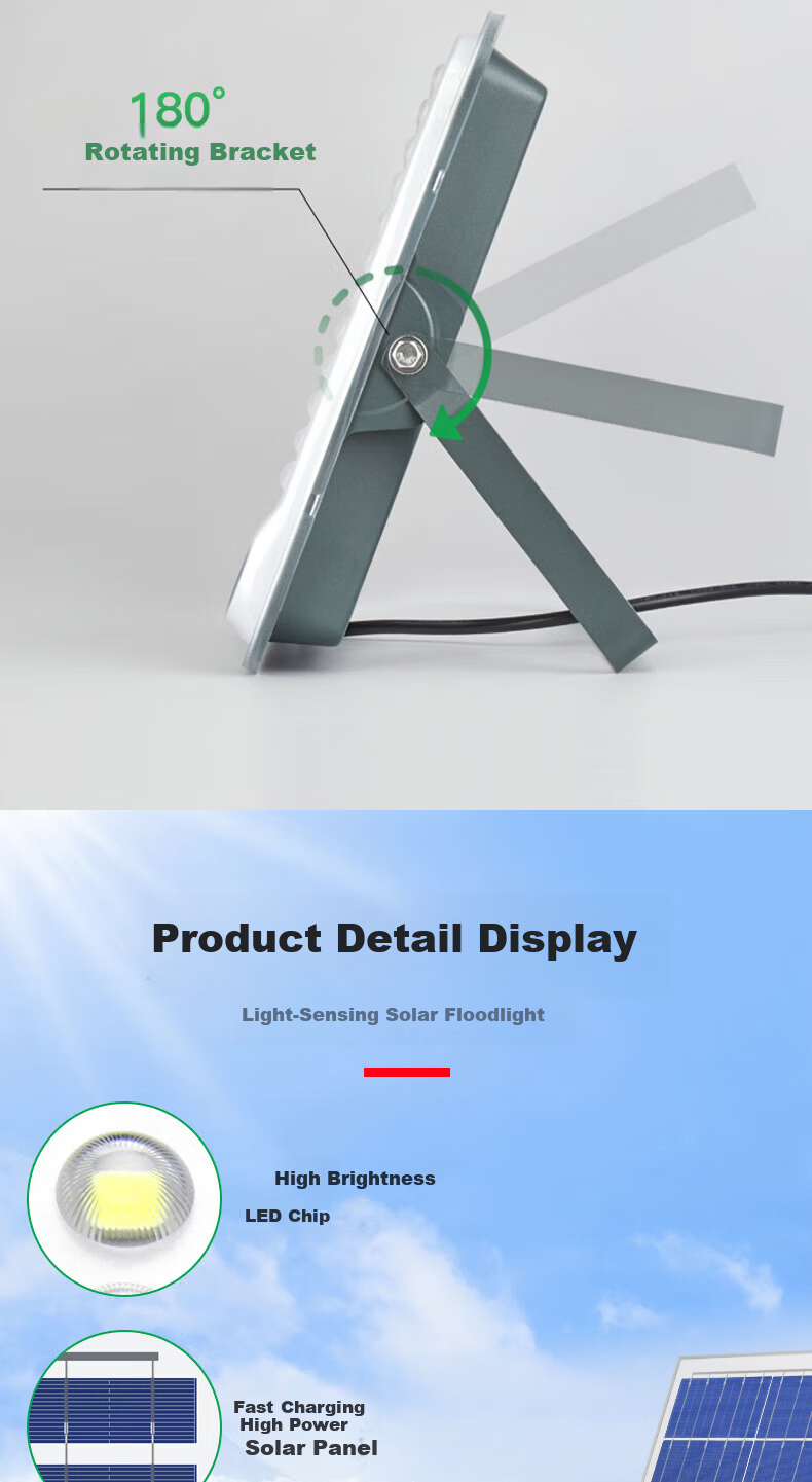 Yaming Solar Outdoor Lighting Garden New Rural Waterproof LED Floodlight Street Light Spotlight 400W 7