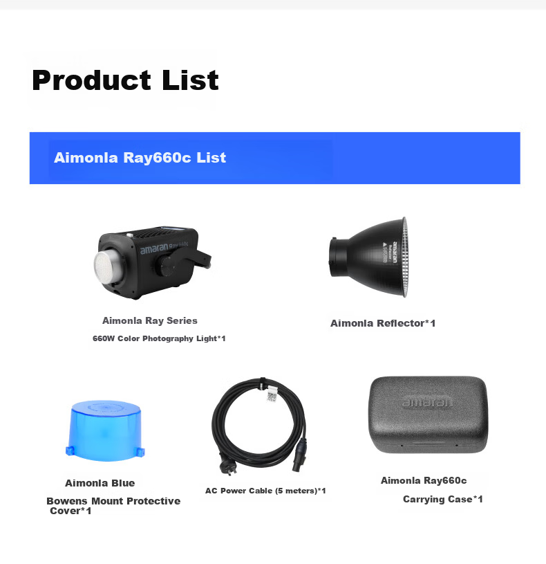Aputure Amaran Ray 660c RGB Professional Live Streaming Video Fill Light 660W Photography Continuous Lighting Studio Light 21