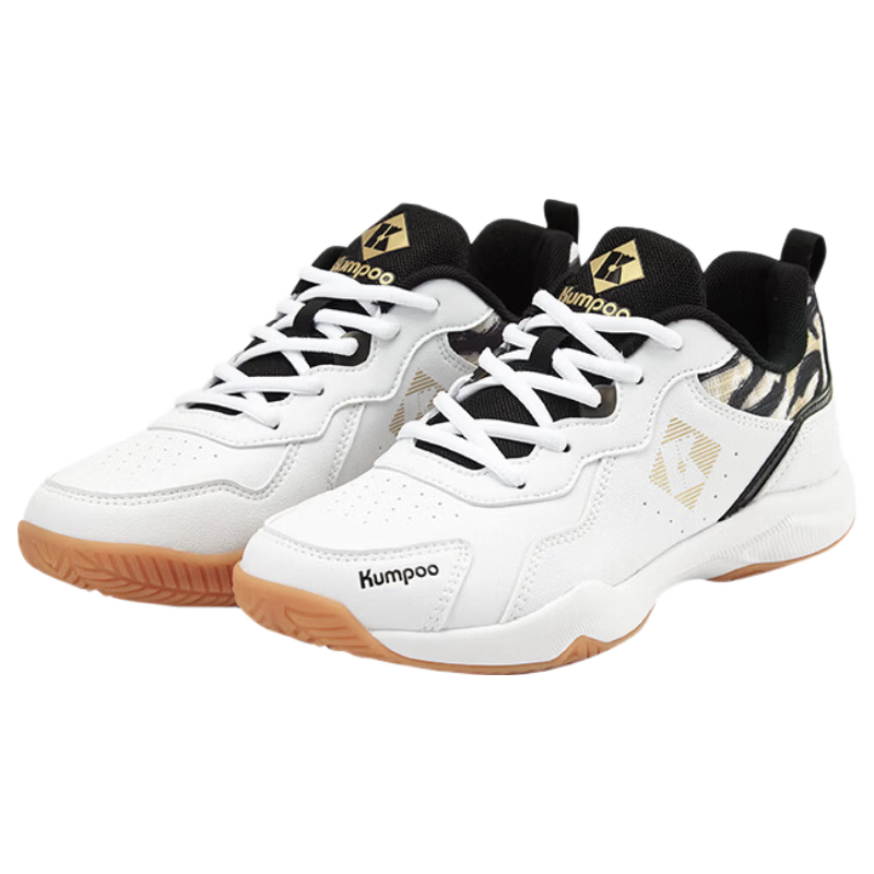 KUMPOO 2025 New Featherlight D21 Breathable Non-Slip Durable Professional Badminton Shoes White/Black Size 36