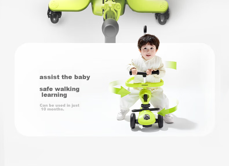 CoolQi 6-in-1 Scooter Baby Ride-on Car Children's Glider Stroller Magic 1-6 Years Universal Wheel CoolQi 16