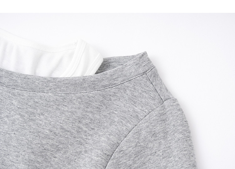 Demana [Comfort Elastic Air Layer] Spring Lazy Style Two-Piece Illusion Off-Shoulder Loose Slimming Concealing Sweatshirt for Women Premium Feel 15