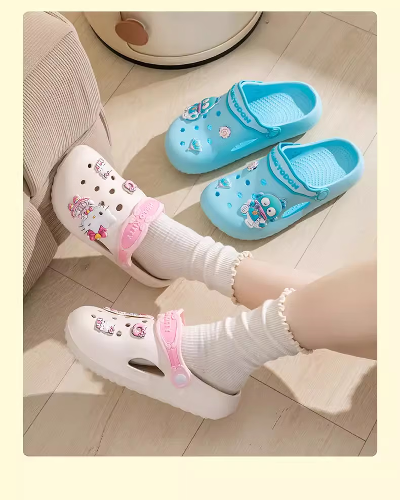 Hello Kitty Children's Summer Clog Non-Slip Girls' Sandals Baby Beach Shoes Parent-Child Style 252594 Pink Size 39 5