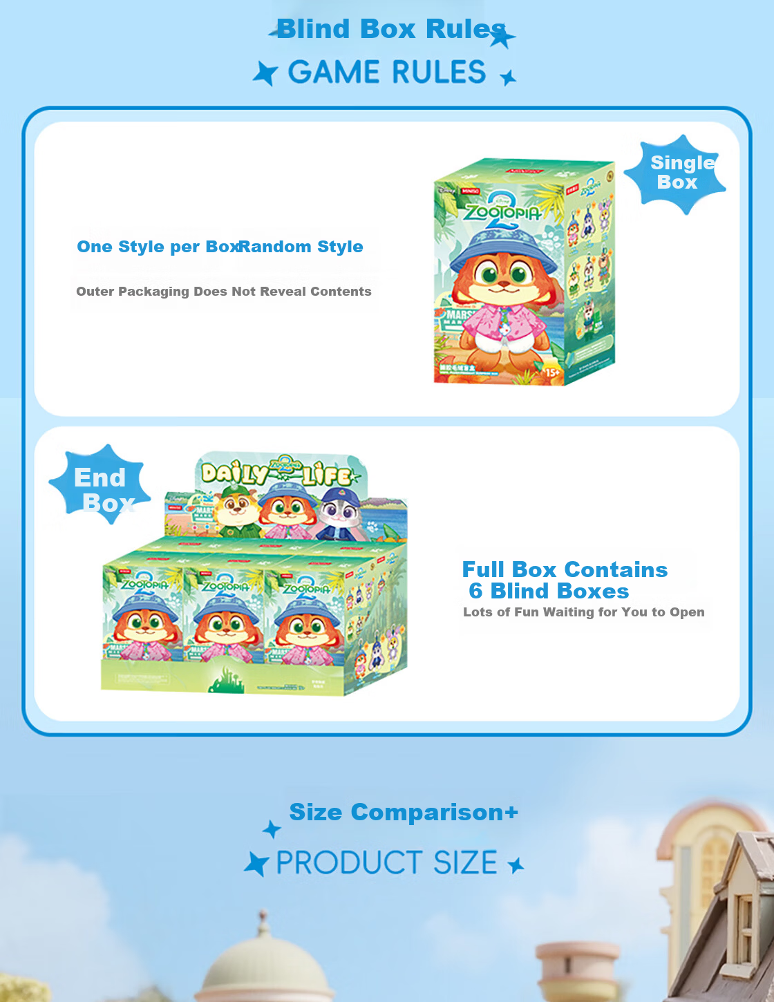 MINISO Disney Zootopia Partner Disguise Series Figurine Blind Box Toy Birthday Gift Single Box for Men and Women 5