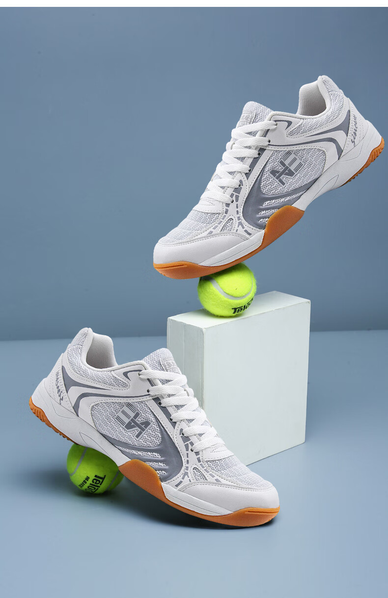 Shuangxingbate Low-Top Sports Table Tennis Badminton Tendon Sole Breathable Mesh Shoes for Men And Women, Couples' Casual Running Competition Training Shoes 10