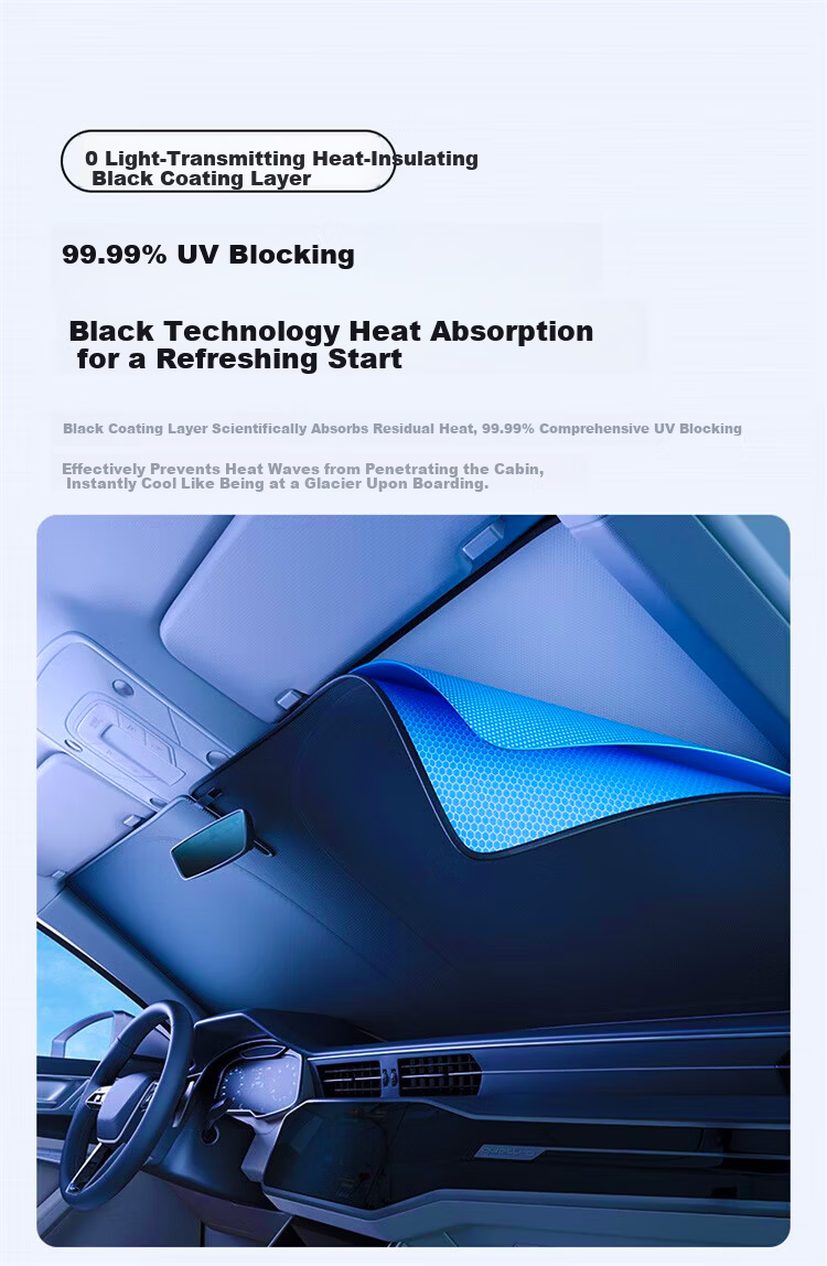 XINSHENGLING Car Sunshade Front Windshield Sun Protection Heat Insulation for Trumpchi GS3/GS4/GS8, Shadow Leopard Cool M8/M6, E8/9, Xiangwang S9S7 10