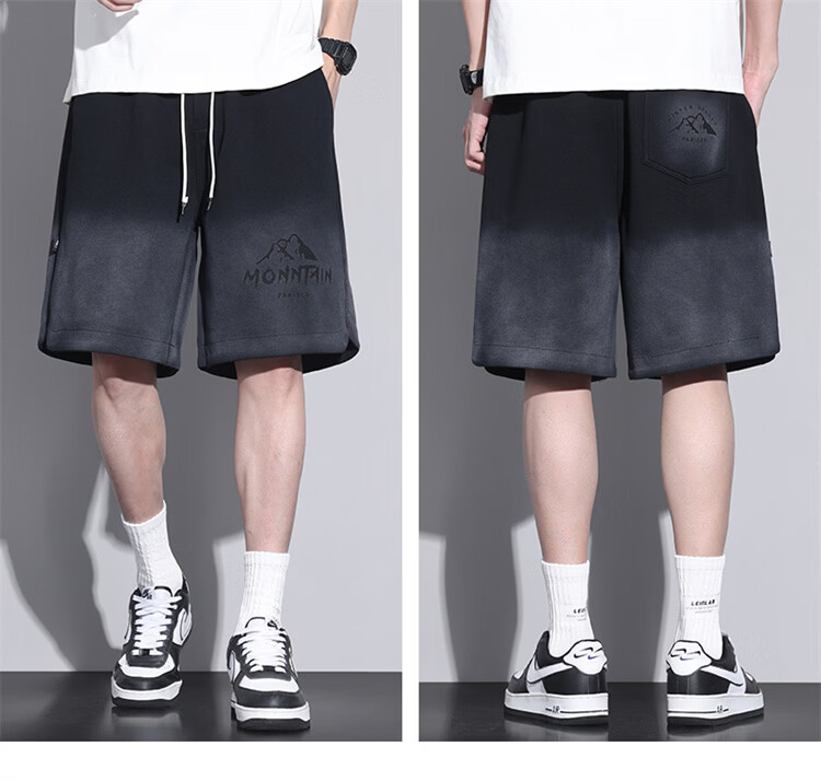 MARK FAIRWHALE Men's Shorts, Summer American-Style Loose Printed Pants, Lightweight Summer Sports Five-Point Casual Trousers for Me 24