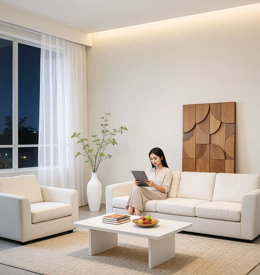 Kuka LED Ceiling Light Eye Protection Philips Aluminum Living Room Bedroom Simple 38cm Round [Installation Included] 3