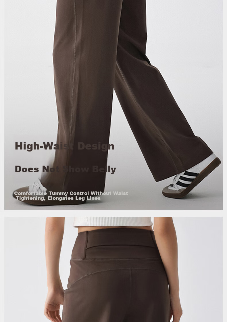 XUEXIMAN Loose Fit Straight Leg Sports Pants High Waist Pilates Running Training Breathable Yoga Fitness Trousers 3