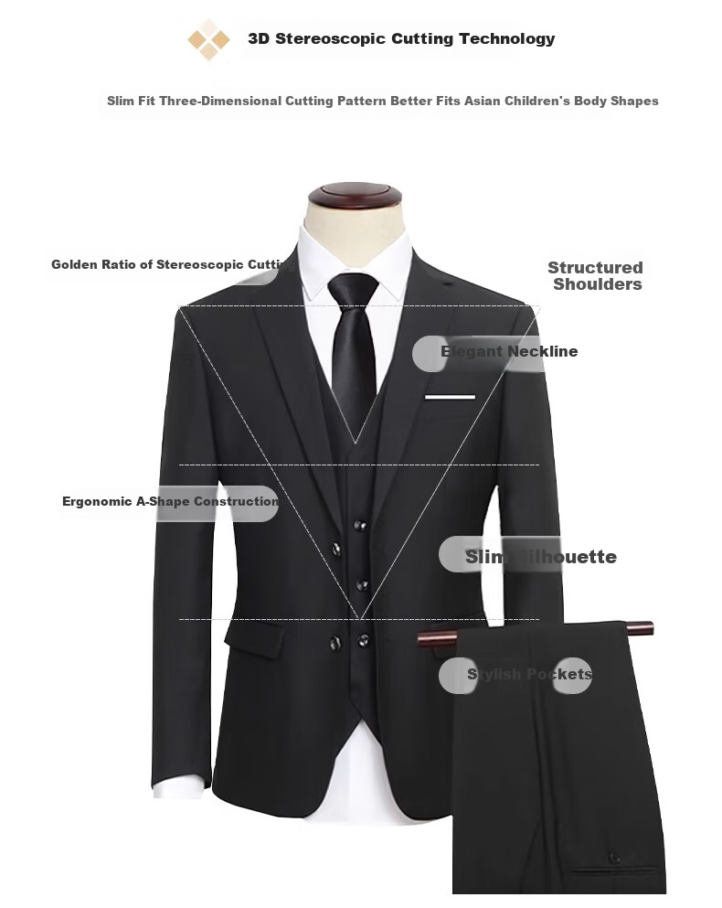 Romon Boys' Suit Jacket British Style Formal Blazer for Boys Host Piano Performance Navy Blue 170 1