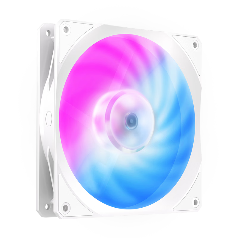 CoolerMaster Mobius 140 VX ARGB White 14cm Case Fan with Blade Tip Ring Design, Geometric Anti-Vibration, Dynamic Re-Lubrication Bearing, 5-Year Warranty