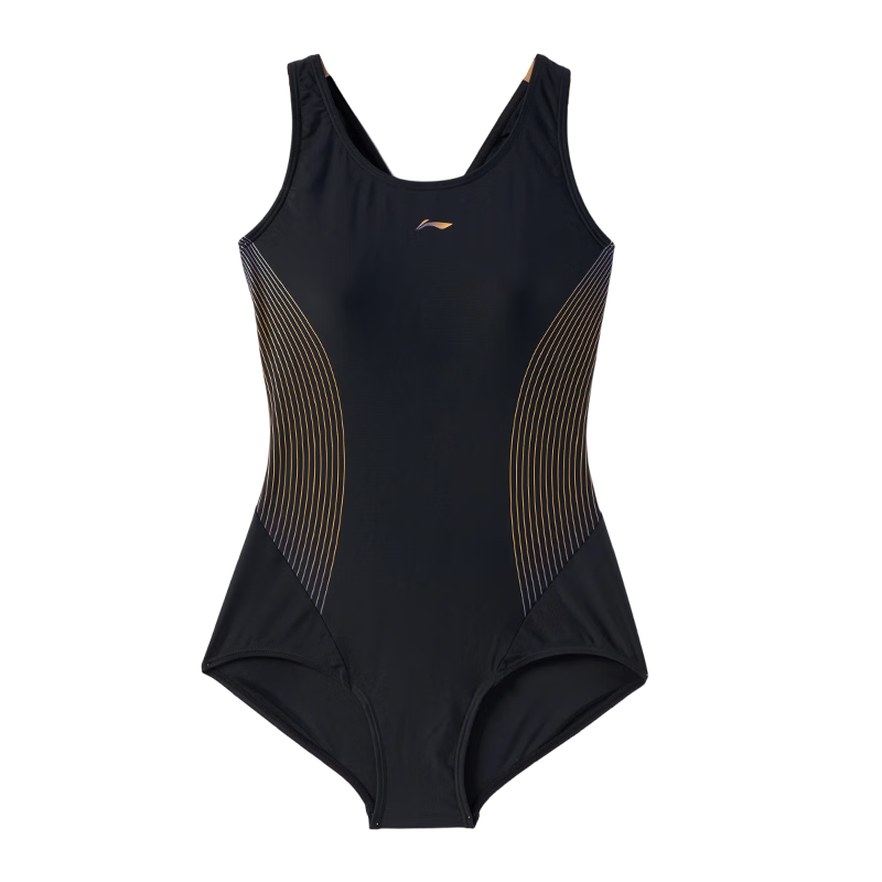LI-NING Women's One-Piece Swimsuit 2026 New Premium Professional Racing Triangle Swimwear Spa