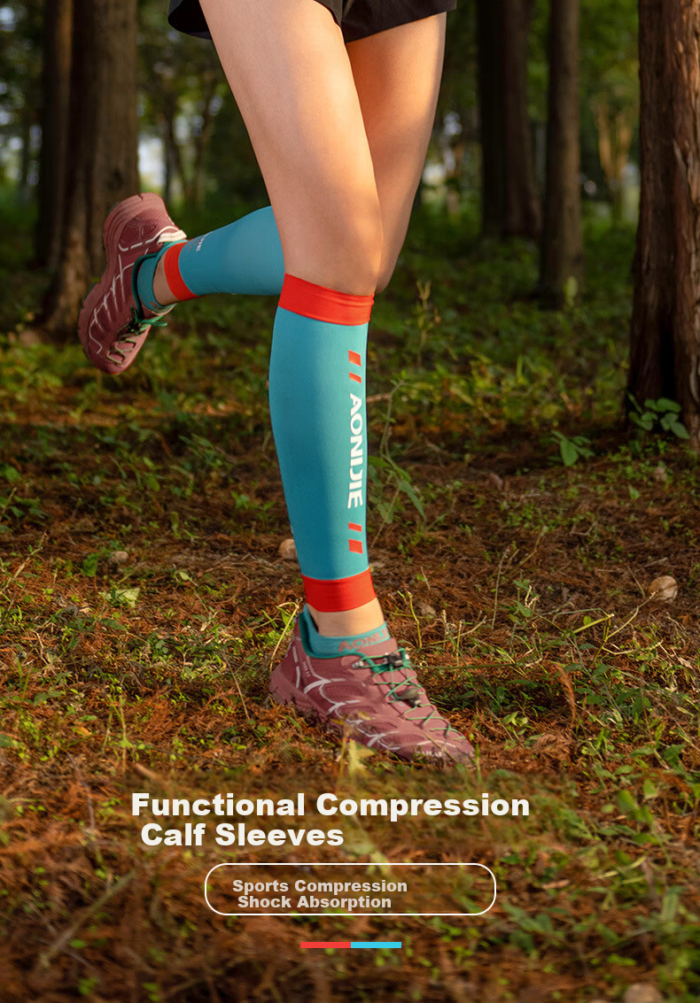AONIJIE Sports Running Calf Sleeves Leg Guards Knee Support Breathable Elastic Compression for Muscle Strain Jogging 1