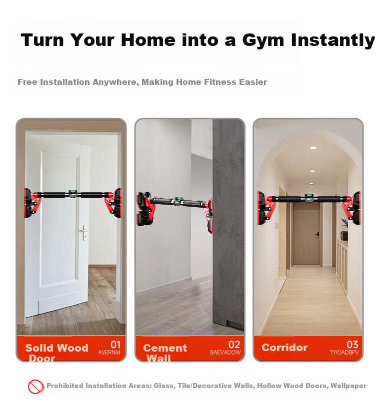 XTEP Indoor Pull-Up Bar Home Doorway Fitness Equipment for Children and Adults No Drilling Short Version 19