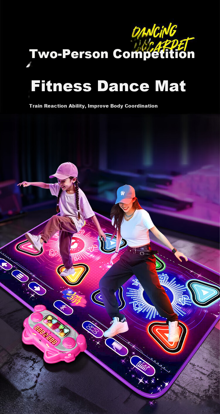 Mbery Music Dance Mat Children's Toy Fitness Game Home Dance Machine for Kids Ages 7-14 Boys and Girls New Year Gift 1