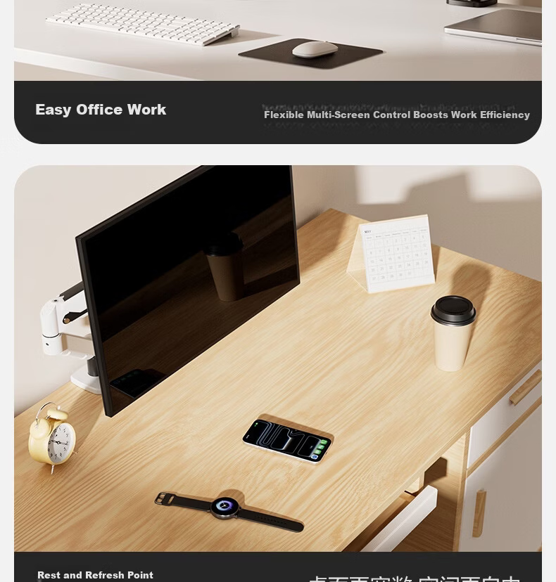 Deli Monitor Arm Mechanical Arm Display Screen Bracket Desk Clamp Computer Stand Gaming Monitor Riser MG701 8