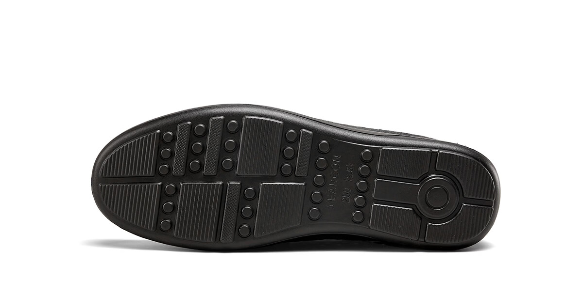 Eierkang Men's Perforated Breathable Driving Shoes Business Casual Leather Loafers Moccasins Black 38 57364W 9