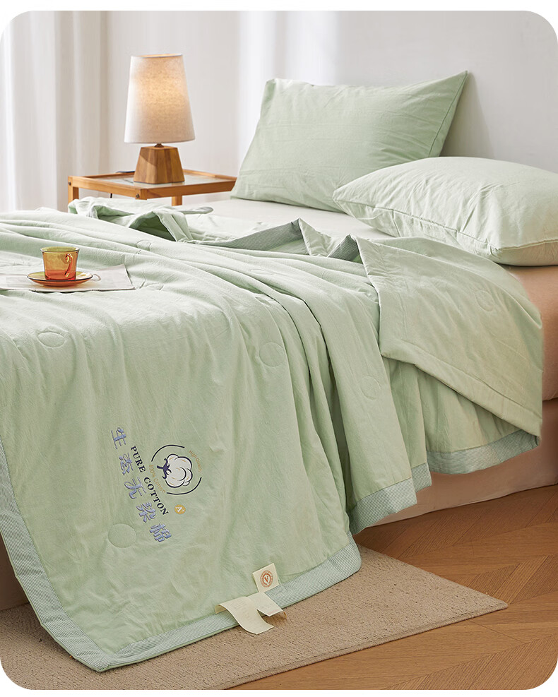 Hongdou A-Class Summer Cooling Quilt Air Conditioning Quilt 100% Cotton Summer Quilt Pure Cotton Thin Quilt Core 1*1.5m White 11
