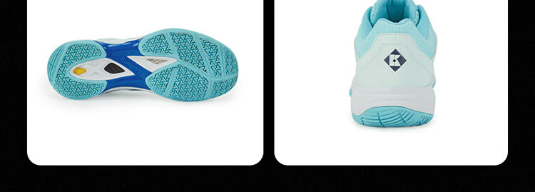 KUMPOO 26th Anniversary New Model G805 Unisex Lightweight Anti-Twist Non-Slip Shock Absorption Badminton Shoes Light Blue Size 39 11