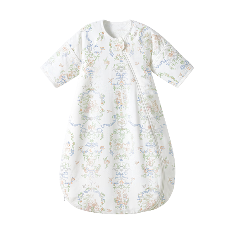 Betis Baby Sleeping Bag Spring Summer Vernix Caseosa Skin Children's One-Piece Sleeping Bag Infant Anti-Kick Quilt Pajamas Front 6 Back 4 Senye L