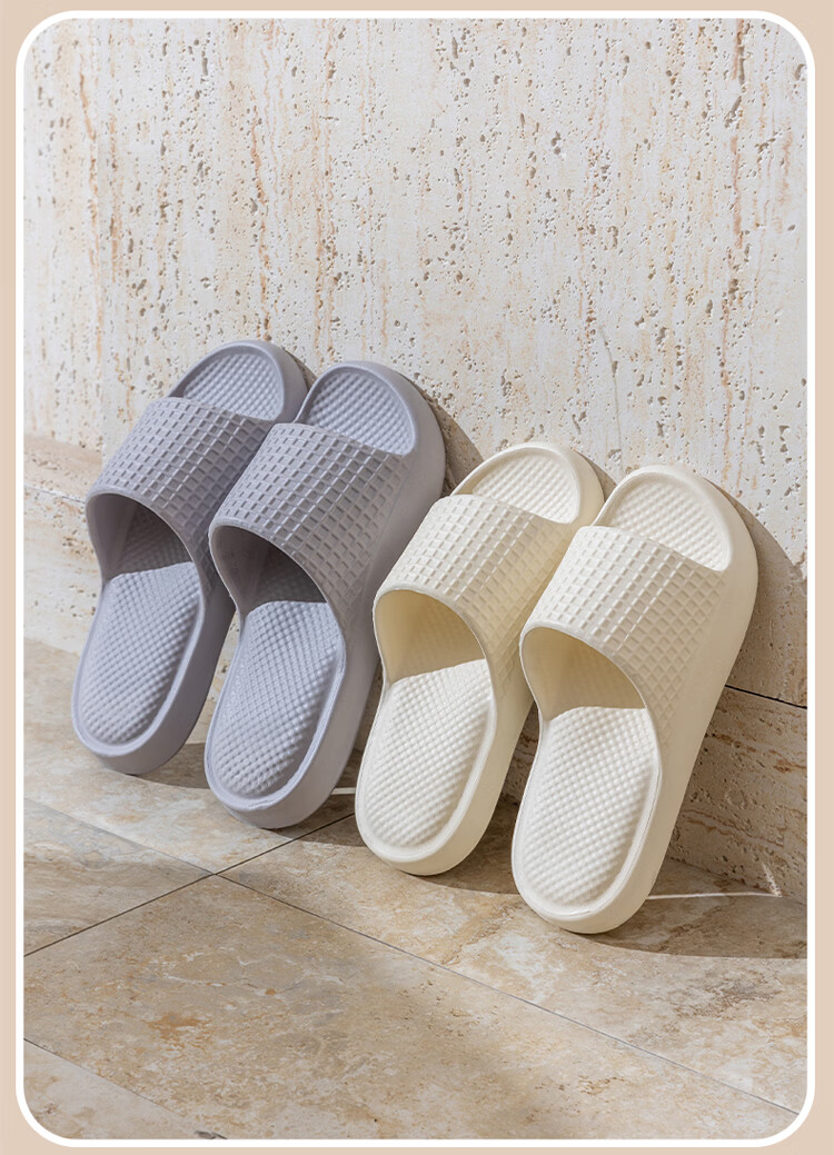 LeTuo Summer Women's Indoor EVA Soft Sole Bathroom Non-Slip Home Slippers Couple Flip Flops Men 13