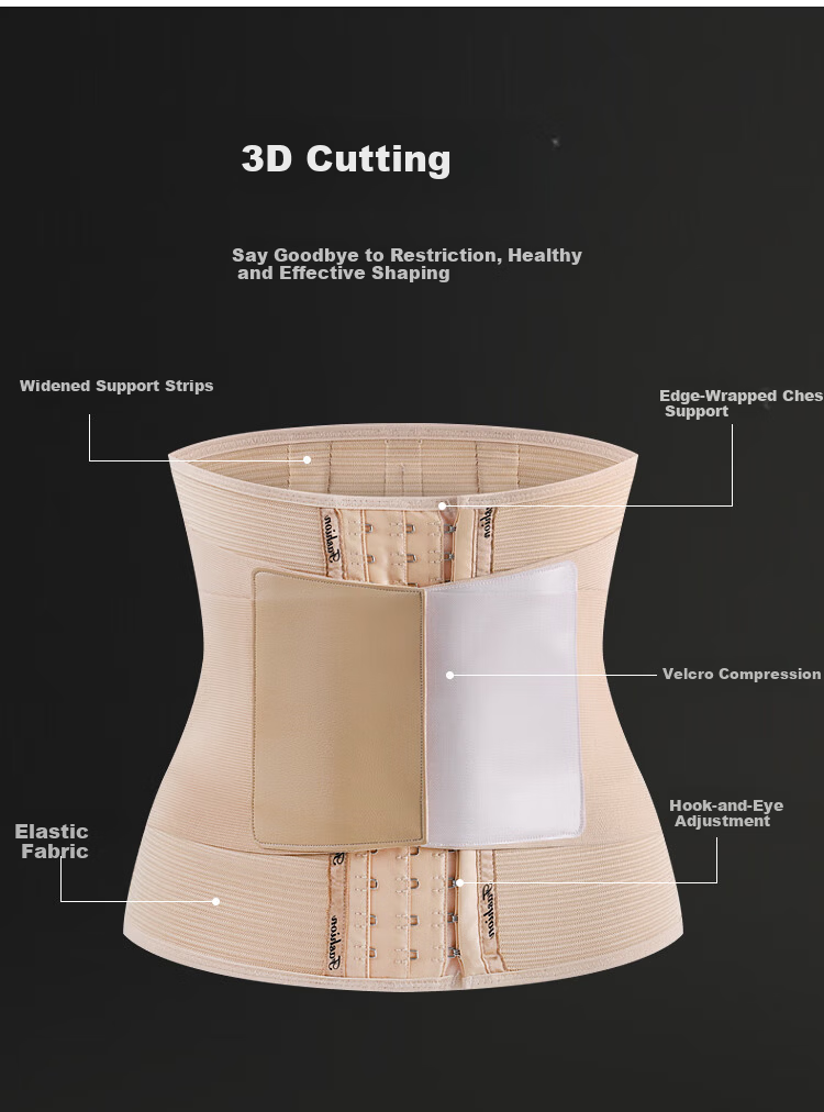 GRACEWELL Women's Waist Shaping Belt Postpartum Body Shaper Strong Tummy Control Slimming Waist Trainer Corset Waist Cincher Abdomen Shaper 3