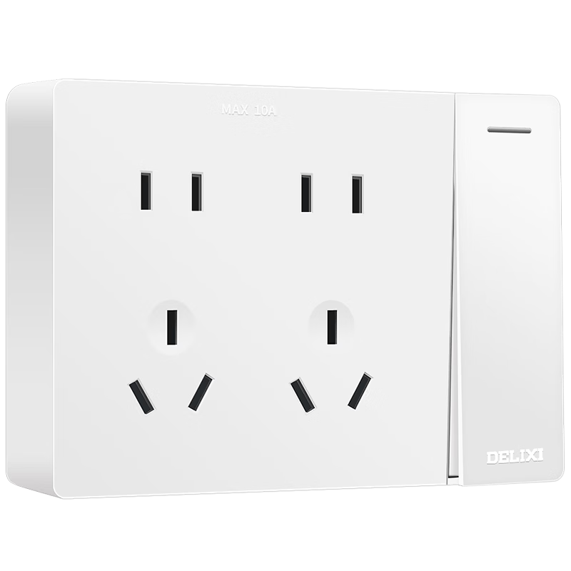 DELIXI Surface-Mounted Switch Socket Panel, 158 Series, Dimming Switch