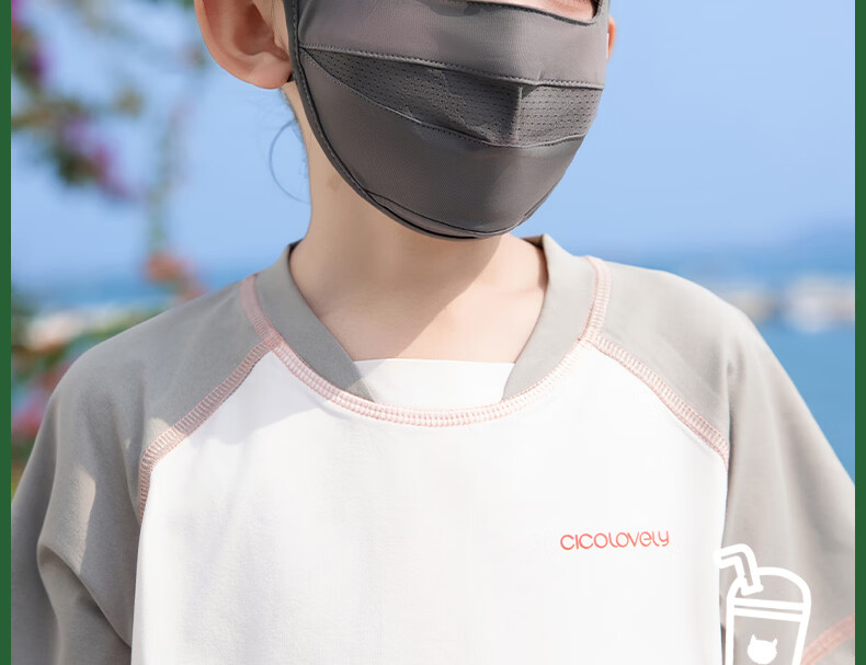 Yalu Kids Sun Protection Face Mask for Girls and Boys 2026 Summer Full Face UV Protection Ice Silk Sunshade Mask 2
