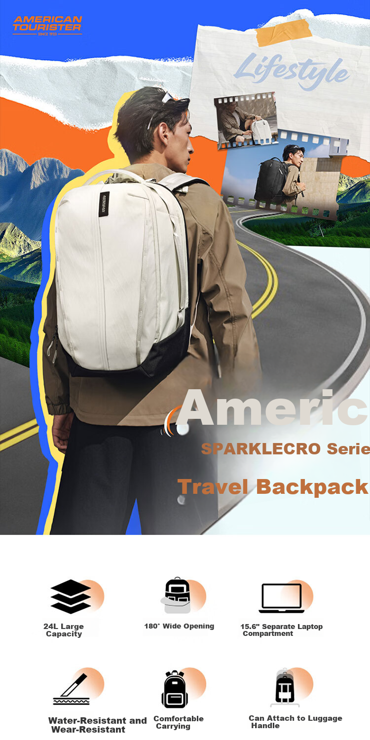 American Tourister Functional Backpack 26th Anniversary New Large Capacity Travel Casual School Bag NB3 Purple Celebrity Edition 2