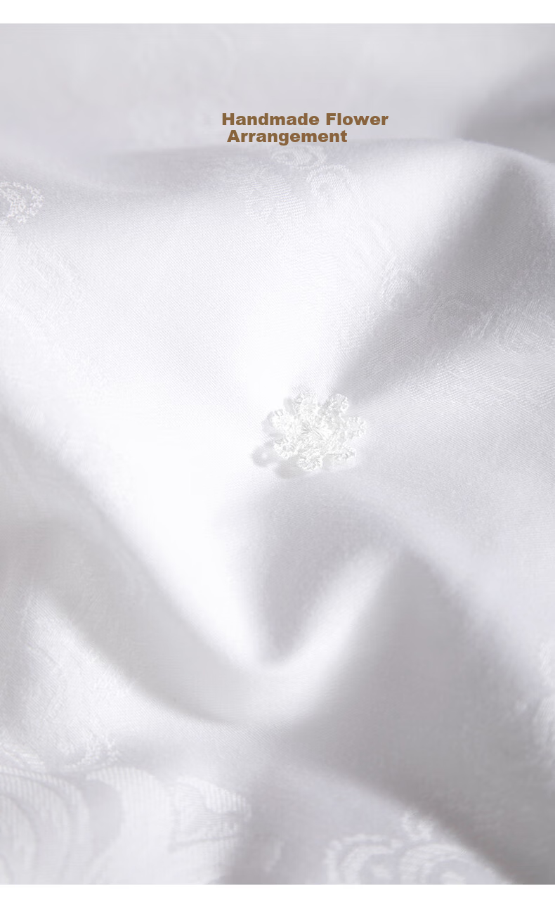 SILKUEEN "Golden Harmony" 100% Premium Mulberry Silk Gold Thread Wedding Quilt Set 2+4 Jin 220*240cm 16