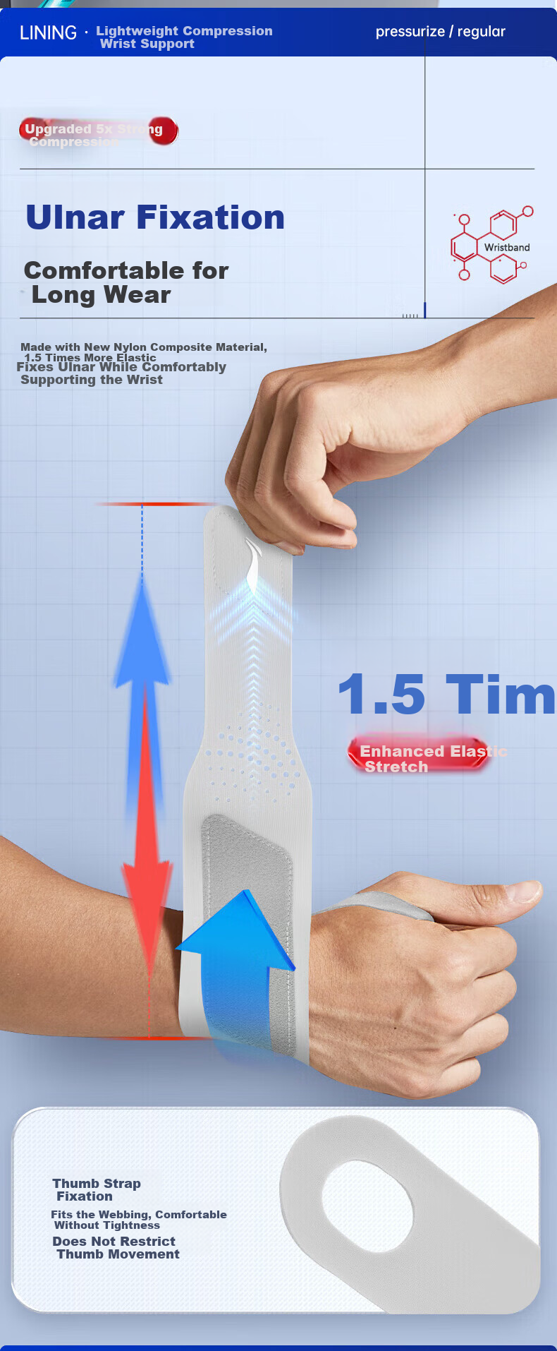 LI-NING Wrist Support TFCC Tendonitis Fitness Wrist Brace Sports Injury Stabilizer Badminton Bench Press Compression Sleeve 13