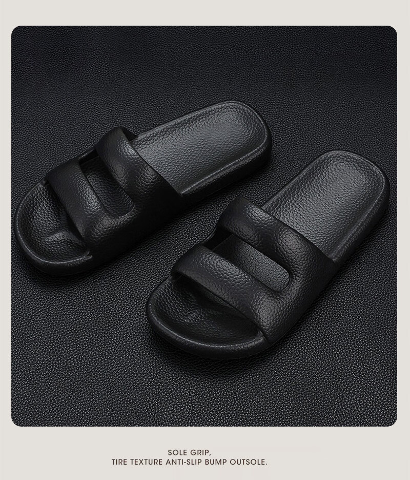 XGGC Premium Textured Leather Slippers for Men Summer Indoor Bathroom Non-Slip Sandals Ivory White Size 37-38 8