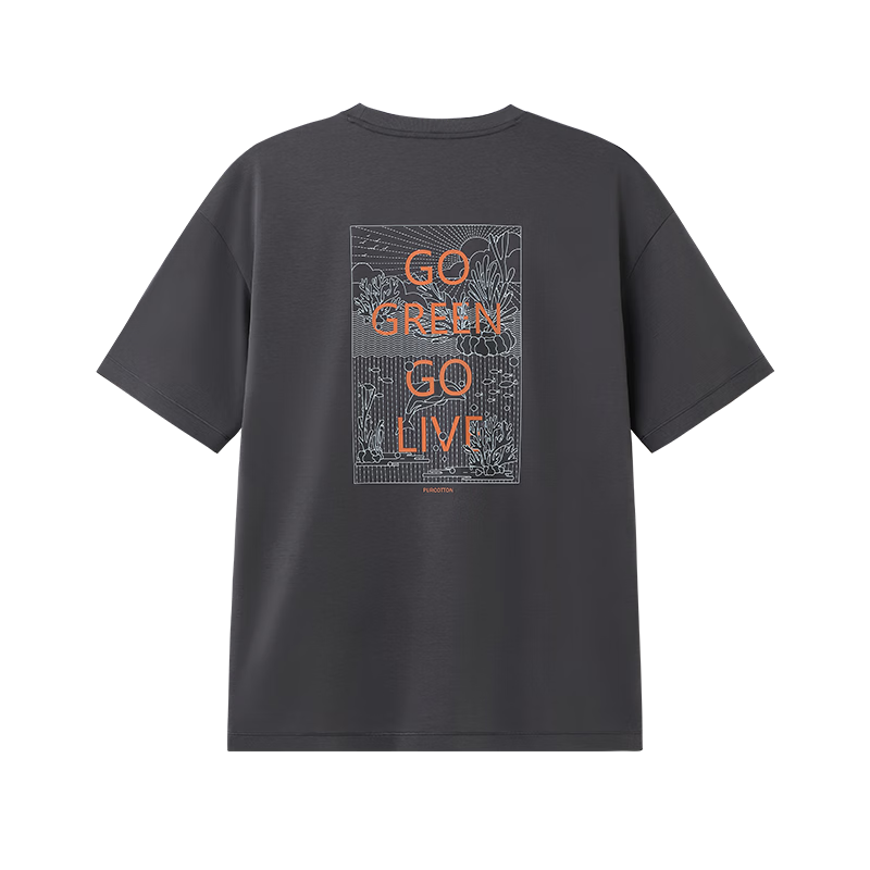 PurCotton 25th Anniversary New T-Shirt Cool Water Gloss Cotton Simple Versatile