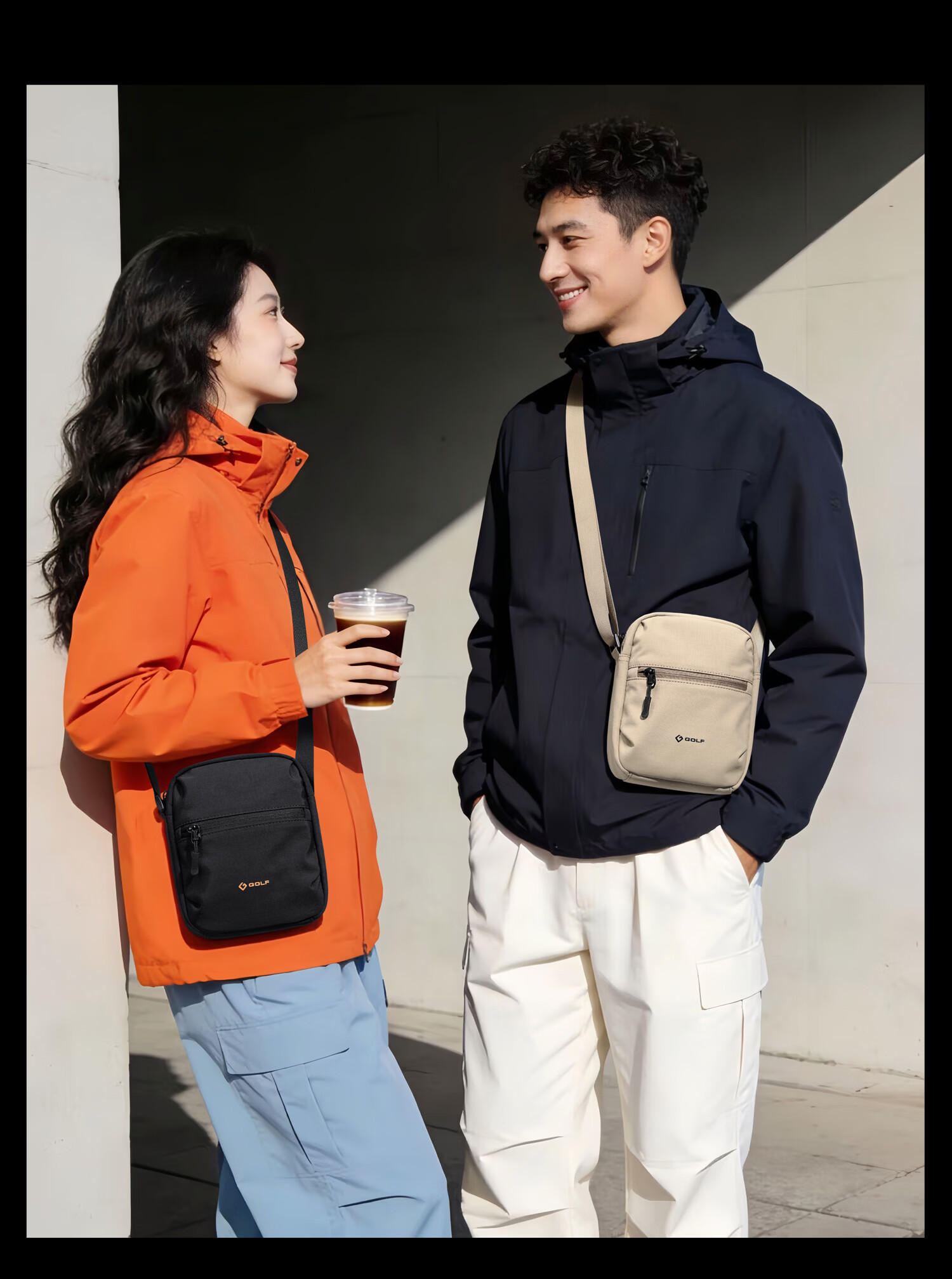 GOLF Men's Lightweight Single Shoulder Crossbody Bag iPad Phone Casual Sports Cycling Small Shoulder Bag for Women 14