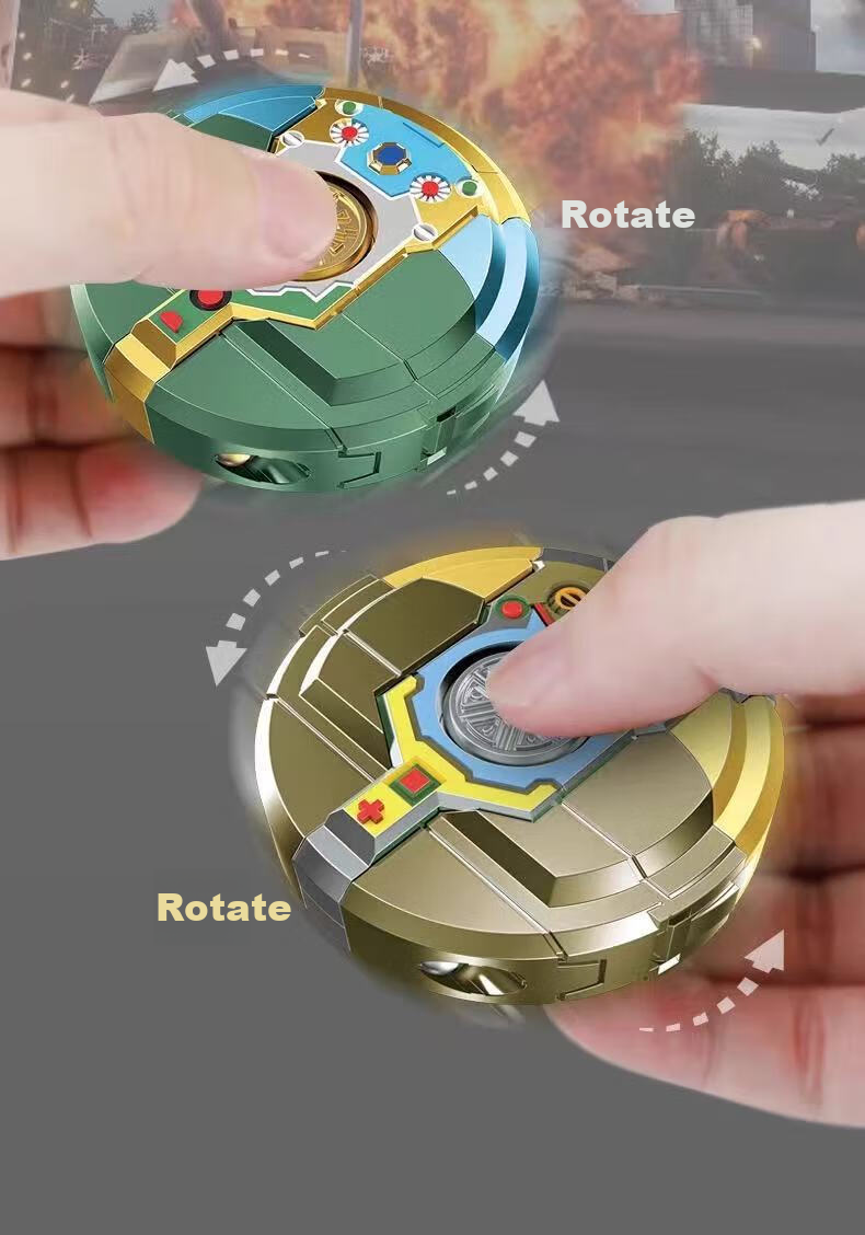 Baobei Qu Popular Creative Stress Relief Finger Spinner Mechanical Transforming Robot Durable Kids Toy Gift 5