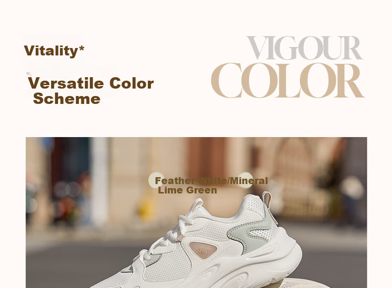 361° Women's Sports Shoes Spring Summer New Thick Sole Cushioning Commuter Retro Casual Dad Sneakers 682616762-1 5
