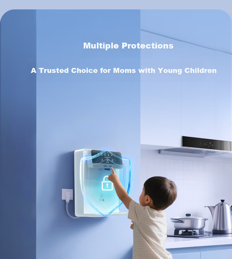 Angel Wall-Mounted Instant Hot Direct Drinking Water Integrated Purifier Companion Full Flow Adapter Ultra-Thin Home Six-Level Temperature Control Quantitative Water Dispensing Y3617BK-G 14