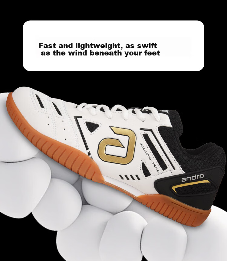 ANDRO An Duo Table Tennis Shoes Men Women Non-slip Wear-resistant Sports Shoes Tianrui TORIN Platinum Size 40 6
