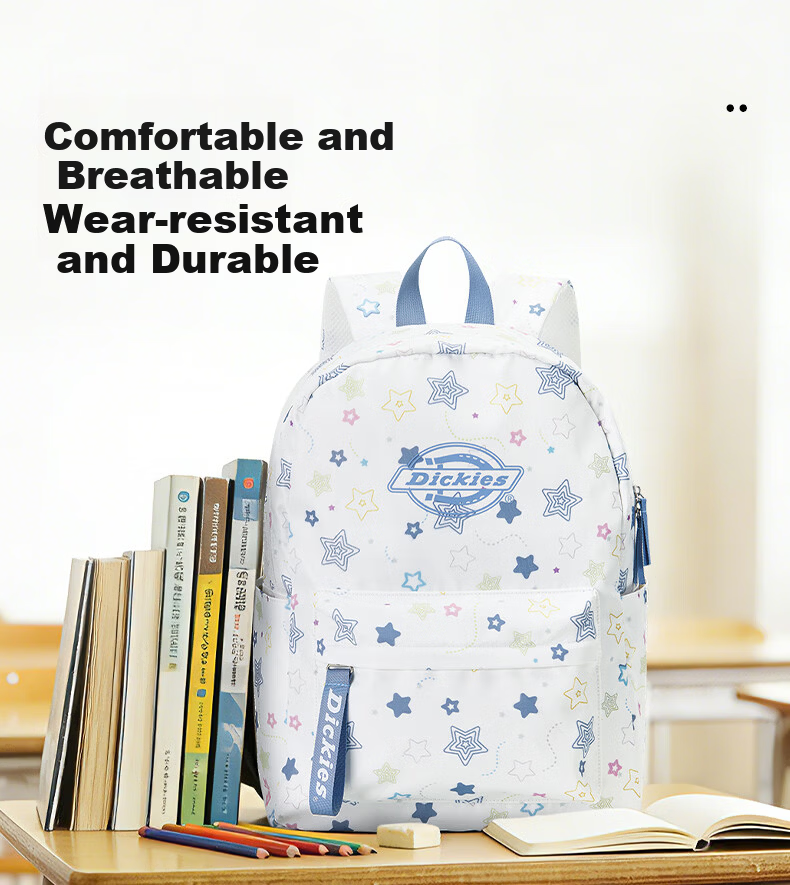 Dickies Large Capacity Backpack for College Students, Women, High School, Sports, School, Travel, Outdoor, Black/Starry Sky 9