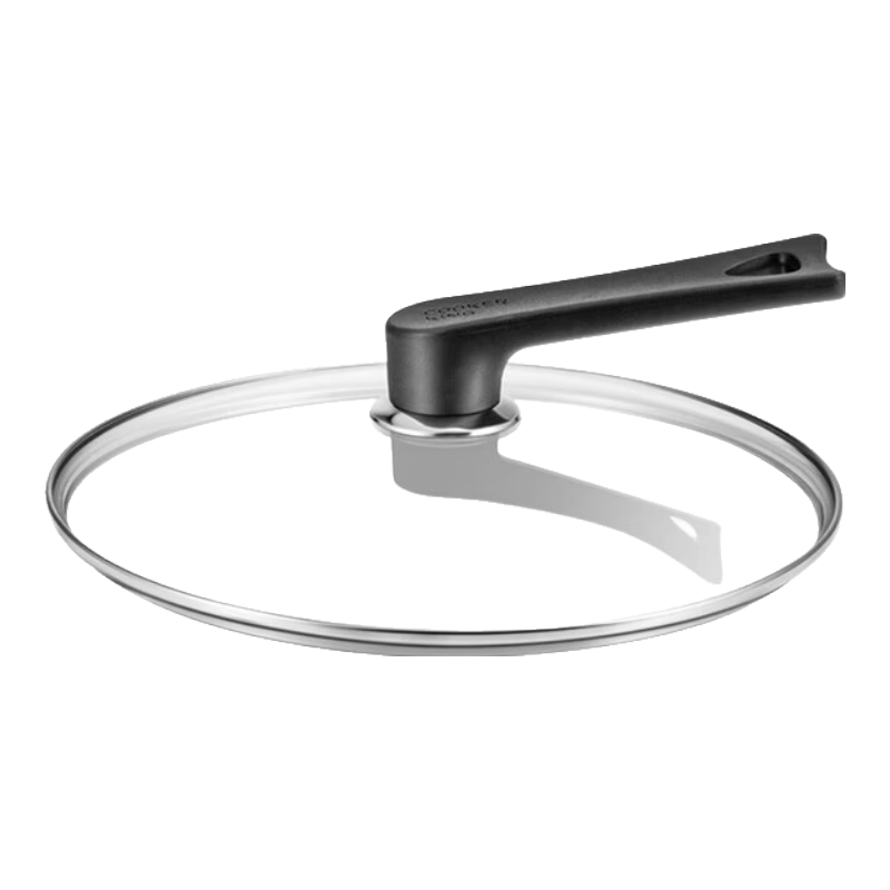 COOKER KING Glass Lid with Handle, 28cm, 304 Stainless Steel Edging, Suitable for Wok, Frying Pan, Hot Pot, Steamer, Shatterproof