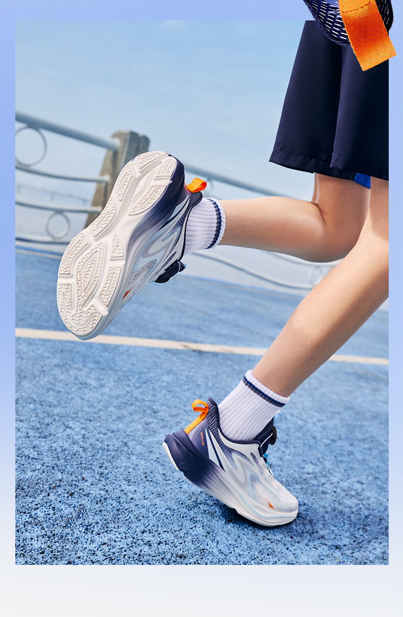 ERKE Kids Breathable Sports Shoes Boys and Girls Children's Cushioning Durable Running Shoes Microcrystalline White/Snow Cream/Aqua Green Size 36 12