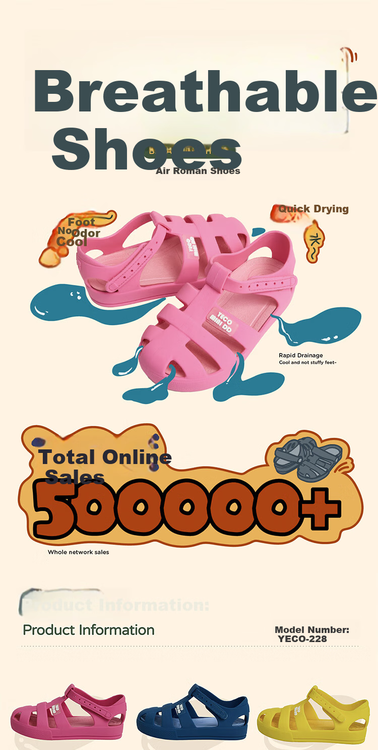 YECO MINI DD 2025 New Kids Sandals Girls Roman Shoes Boys Breathable Beach Shoes Starry Purple Size 24 1