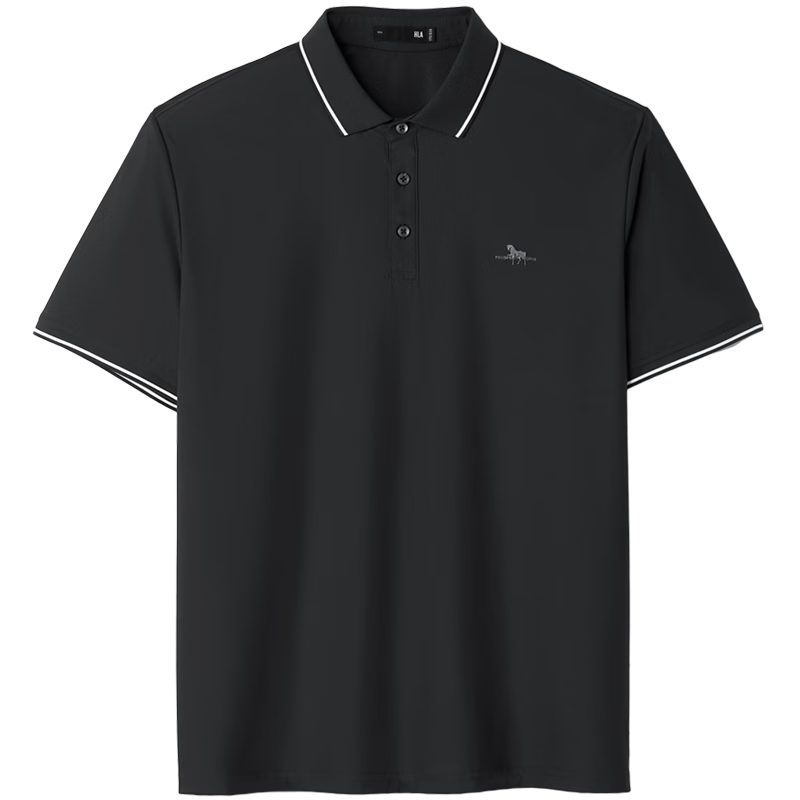 HLAHLA Men's Short Sleeve Polo Shirt 2026 New Year Dunhuang Wrinkle-Free Summer Short Sleeve