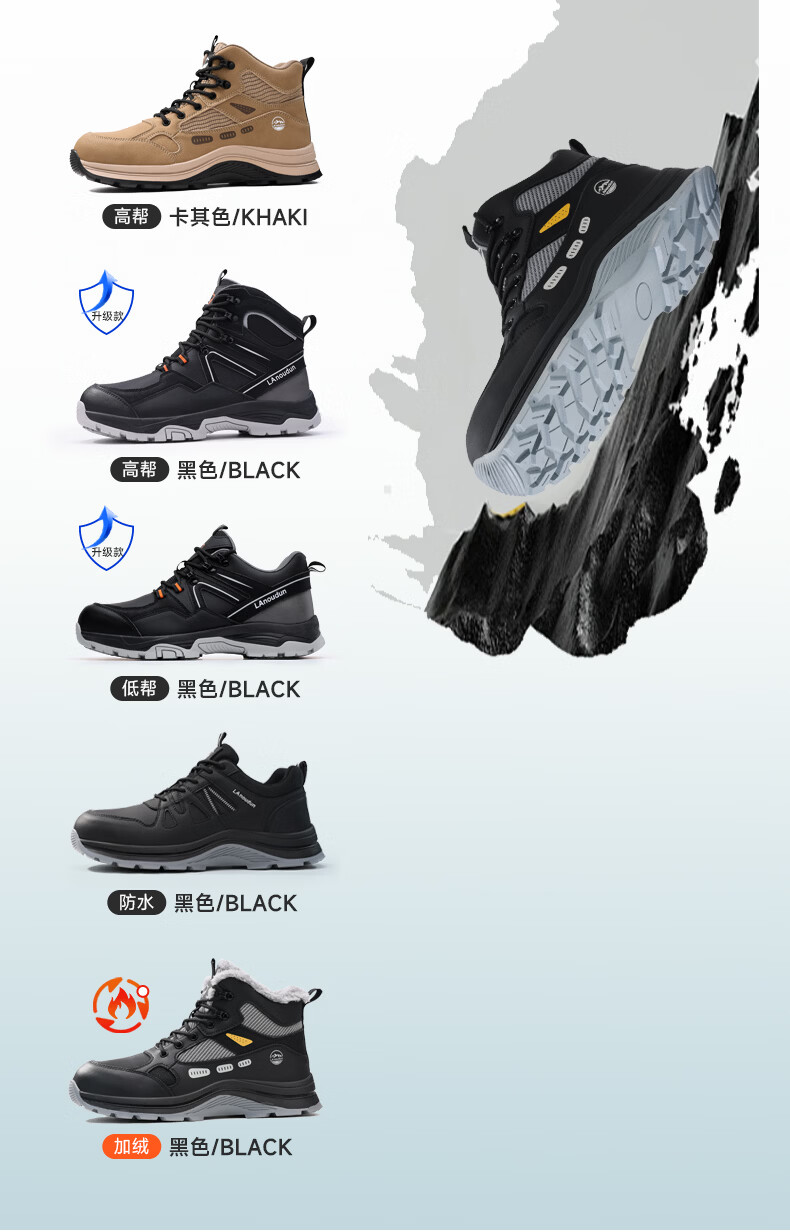 BlueOwl Shield Men's High-Top Lightweight Soft Sole Slip-Resistant Steel Toe Cap Anti-Smash Anti-Puncture Safety Durable Work Shoes D290 Size 40 12