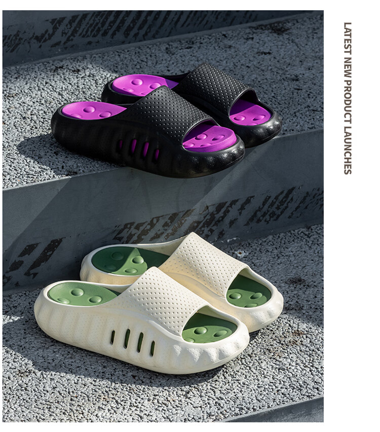 Darcy Mister Men's Summer Indoor Outdoor Sports Shock-Absorbing Thick-Soled Slippers Cushioned Feel Casual Sandals for Men 14
