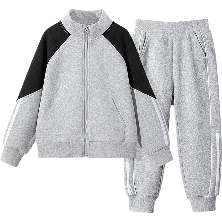 JEANSWEST Boys' Spring and Autumn Outfit 2025 Children's Spring Jacket Long Sleeve Cardigan Boys' Sports Two-Piece Set